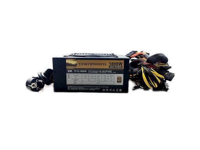 1800W ATX ETH ZCASH MINER Power Supply 1800W 12V 125A Asic Bitcoin miner For p104 p106 RX 470/480 RX 570/580 6 GPU CARDS