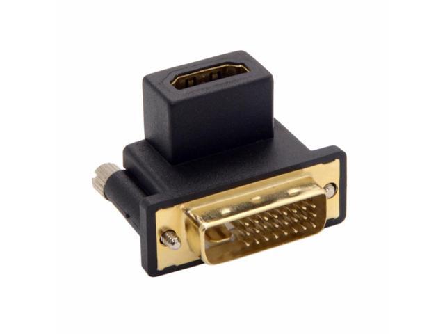 CY 90 Degree Up Angled DVI Male to HDMI Female Adapter for Computer & HDTV & Graphics Card