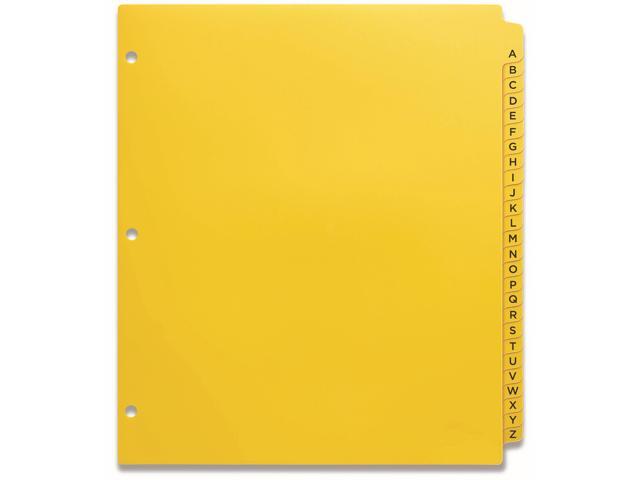 Avery Heavy-Duty Plastic Industrial Dividers, 26 A-Z Tabs, Yellow (23081)