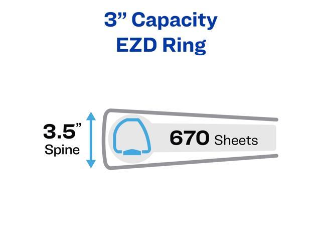 Avery - Heavy Duty 3" 3-Ring View Binders, D-Ring - Red - image 10