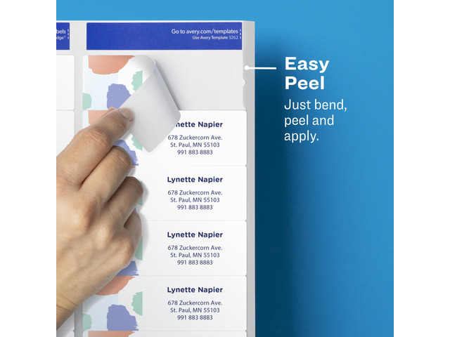 Easy Peel Mailing Labels For Laser Printers, 2 X 4, Clear, 100/Pack