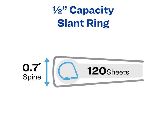 Avery View Binder Heavy-duty Slant Ring 1/2' Cap Letter-size WE 79767