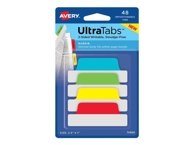 Avery Tabs Repositionable 2-Sided 2-1/2'x1' 48/PK AST 74866