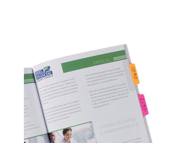 Avery Tabs Repositionable 2-Sided 2-1/2'x1' 48/PK AST Neon 74865