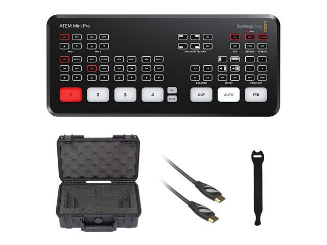 Blackmagic Design ATEM Mini Pro HDMI Switcher with SKB iSeries Case HDMI Cable & 10-Pack Straps
