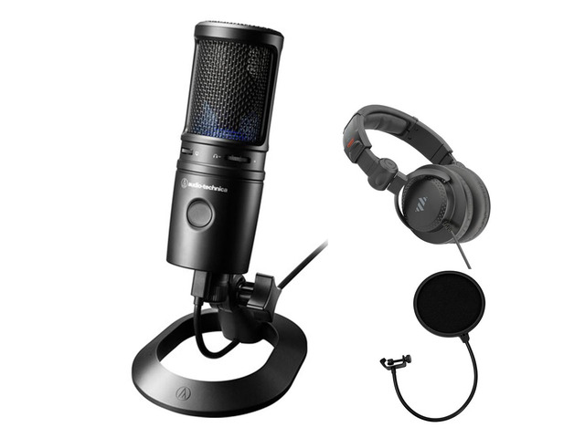Audio-Technica AT2020USB-X Cardioid Condenser USB Microphone Bundle with Polsen