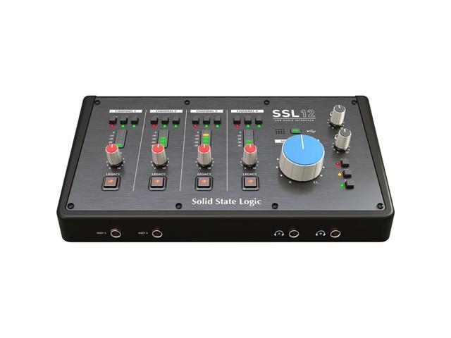 Solid State Logic SSL 12 USB Audio Interface Bundle with Polsen HPC-A30 Closed-Back Studio Monitor Headphones, 10' MIDI Cable (2x) and XLR-XLR...