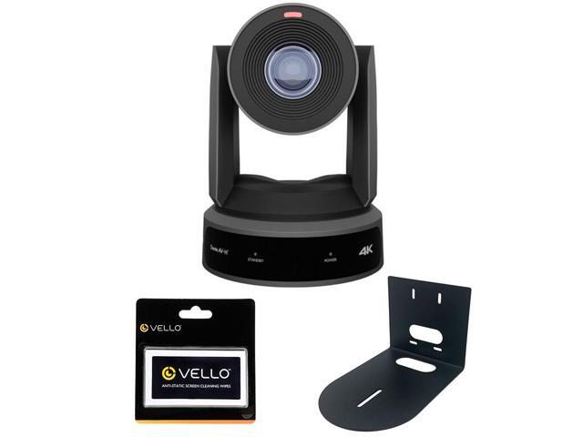 PTZOptics Link 4K SDI/HDMI/USB/IP PTZ Camera with 20x Optical Zoom (Gray) Bundle with HuddleCamHD Black HCM-1 Small Universal Wall Mount Bracket...