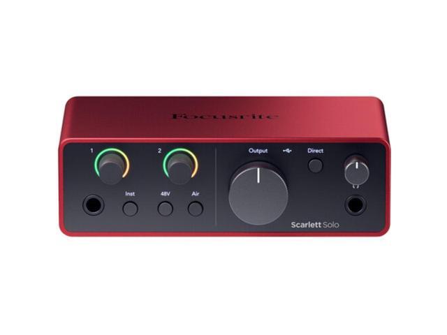 Focusrite Scarlett Solo USB-C Audio Interface (4th Gen) Bundle with Polsen HPC-A30 Studio Monitor Headphones, Pop Filter and XLR- XLR Cable