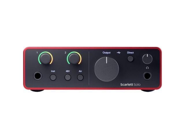 Focusrite Scarlett Solo USB-C Audio Interface (4th Gen) Bundle with Polsen HPC-A30 Studio Monitor Headphones, Pop Filter and XLR- XLR Cable