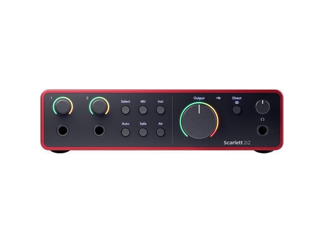 Focusrite Scarlett 2i2 USB-C Audio Interface (4th Gen) Bundle with Polsen HPC-A30 Studio Monitor Headphones, Pop Filter and XLR- XLR Cable