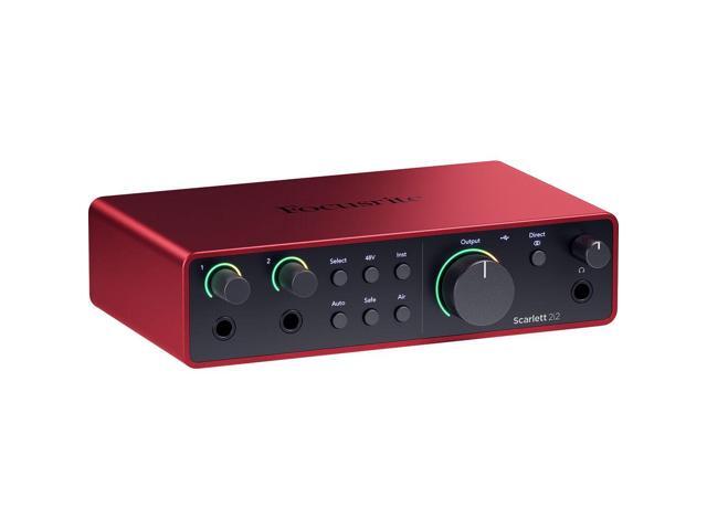 Focusrite Scarlett 2i2 Studio USB-C Audio Interface (4th Generation) with Condenser Microphone and Headphones Bundle with Tripod Mic Stand + Boom,...
