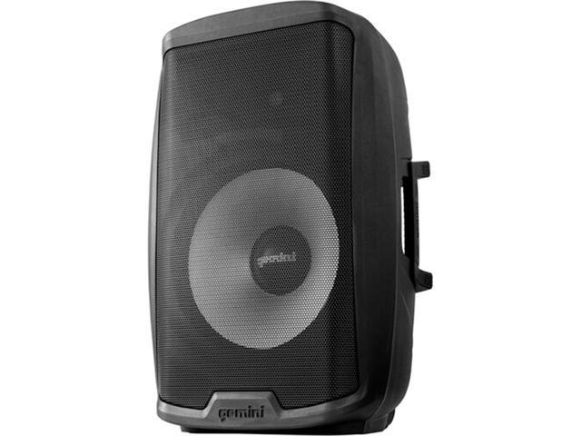 Gemini 2000W 15' Active Bluetooth Loudspeaker with Stand & Mic Bundle with Polsen M-85 Professional Microphone, Auray Speaker Stand Bag 51' and...