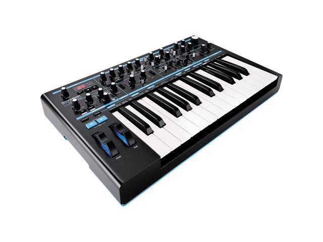 Novation Bass Station II Monophonic Analog Synthesizer with Sustain Pedal (Piano-Style) & 10' MIDI Cable Bundle