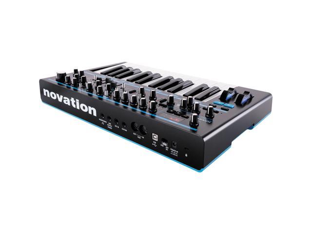 Novation Bass Station II Monophonic Analog Synthesizer with Sustain Pedal (Piano-Style) & 10' MIDI Cable Bundle