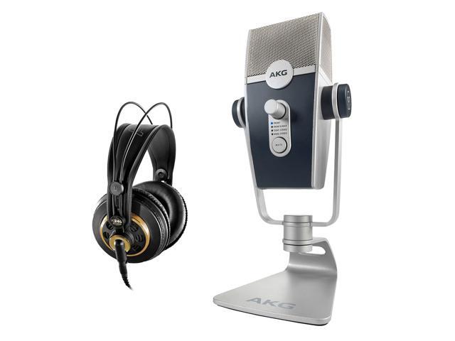 AKG Lyra Multipattern USB Condenser Microphone with AKG K 240 Studio Pro Headphones Bundle