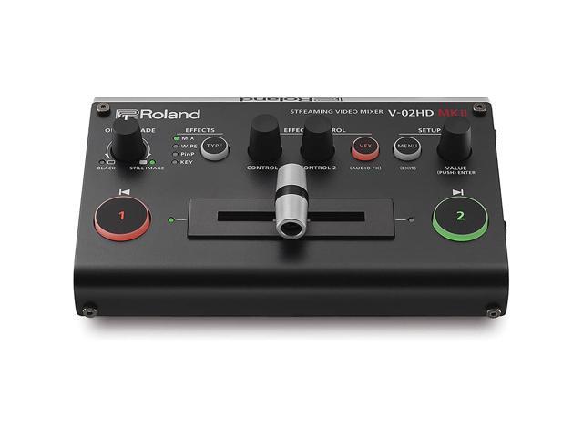 Roland V-02HD MK II Multi-Format Audio/Video Mixer for Professional Streaming with Two HDMI Cameras, 10-Channel Audio Mixing, and Video Effects...