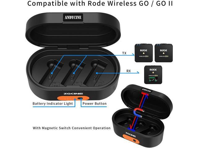 Wireless Charging Case Compatible for Rode Microphones Wireless GO 2 & Rode Microphones Wireless GO