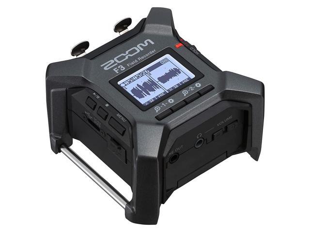 Zoom F3 2-Input / 2-Track Portable Field Recorder Bundle with AKG K240 Studio Pro Stereo Headphones and 32GB microSDHC Memory Card