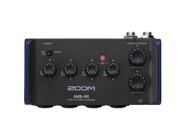 Zoom AMS-44 4x4 USB-C Audio Interface for Music and Streaming Bundle with Kellopy Pop Filter and XLR-XLR Cable