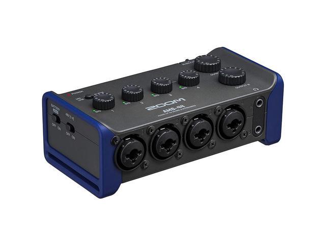 Zoom AMS-44 4x4 USB-C Audio Interface for Music and Streaming Bundle with Kellopy Pop Filter and XLR-XLR Cable