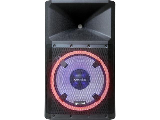Gemini Sound GSP-L2200PK Indoor 2200 Watt with 15' Inch Woofer, LED Party Lights, Built in Media Player, and Included Microphone and Speaker Stand...