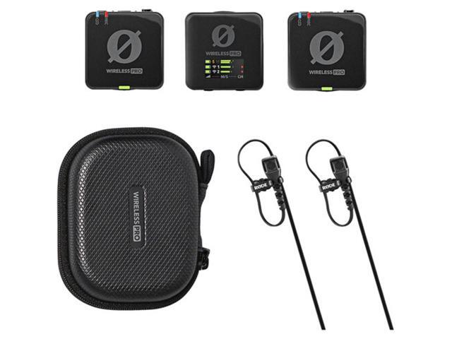 RODE Wireless PRO 2-Person Clip-On Wireless Microphone System/Recorder with Lavaliers (2.4 GHz) Bundle with Goby Labs GLS-104 Microphone Sanitizer