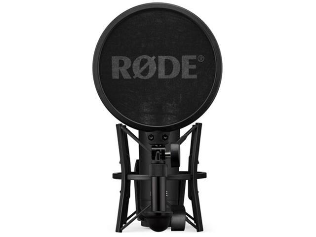 RODE NT1 Signature Series Large-Diaphragm Condenser Microphone (Black) Bundle with Auray Desk/mic Stand Reflection Filter and Auray Reflection...