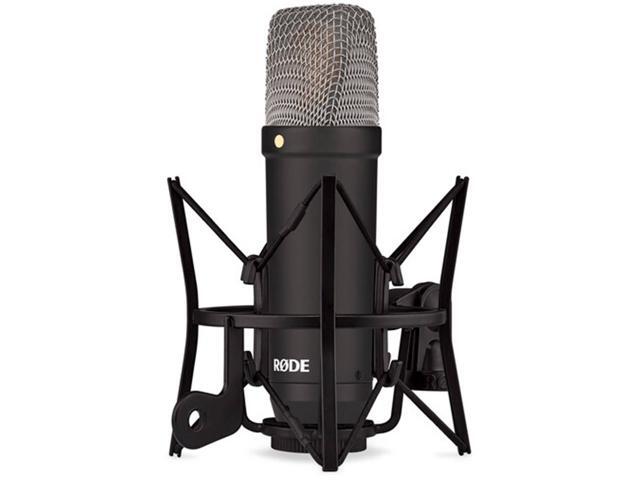 RODE NT1 Signature Series Large-Diaphragm Condenser Microphone (Black) Bundle with Auray Desk/mic Stand Reflection Filter and Auray Reflection...
