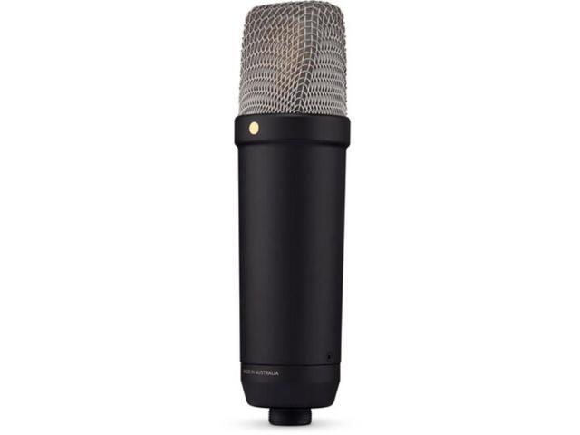 Rode NT1(Black) 5th Generation Hybrid Studio Condenser Microphone Bundle with Mic Stand with Fixed Boom