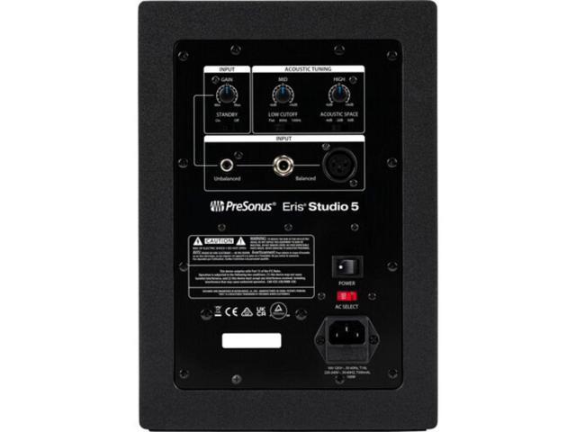 PreSonus Eris Studio 5 5.25-inch 2-Way Active Studio Monitors with EBM Waveguide Bundle with Auray IP-M Isolation Pad and 1/4' TRS Male to Male...