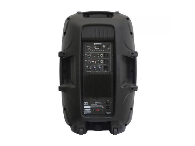 Gemini Sound AS-2115BT Active 15' Woofer 2000-Watt DJ Monitor Powered Amplified PA Speakers System with Bluetooth Bundle with Auray SS-4420 Steel...