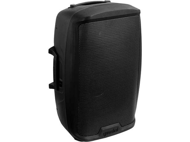 Gemini Sound AS-2112BT Active 12' Woofer 1500W Watt DJ Monitor Powered Amplified PA Speakers System with Bluetooth Bundle with Auray SS-4420 Steel...