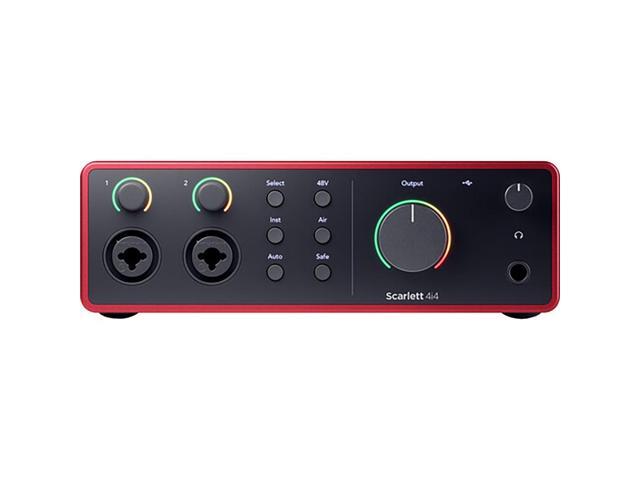 Focusrite Scarlett 4i4 USB-C Audio/MIDI Interface (4th Generation) Pair with 4x XLR - XLR Cable