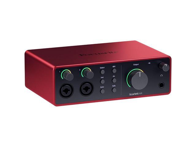 Focusrite Scarlett 4i4 USB-C Audio/MIDI Interface (4th Generation) Pair with 4x XLR - XLR Cable