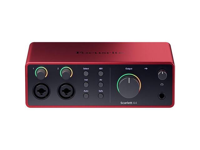 Focusrite Scarlett 4i4 USB-C Audio/MIDI Interface (4th Generation) Pair with 4x XLR - XLR Cable