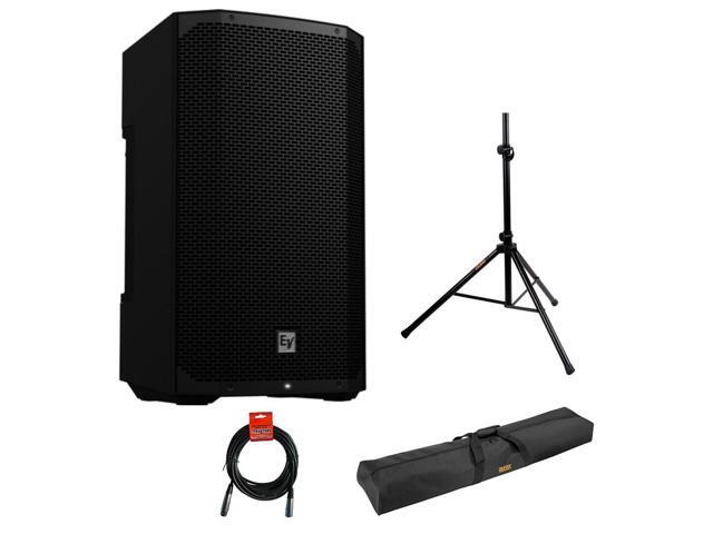 Electro-Voice EVERSE 12 Weatherized Battery-Powered Loudspeaker with Bluetooth Audio and Control (Black) Bundle with Auray Steel Speaker Stand,...