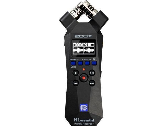 Zoom H1essential 2-Track 32-Bit Float Portable Audio Recorder Bundle with Omnidirectional Lavalier Microphone, 32GB Memory Card with SD Adapter, 4...