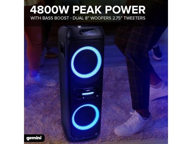 Gemini Sound GHK-2800-4800W Party Speaker Bundle with Polsen M-85 Professional Dynamic Handheld Microphone (Dark Gray) XLR to TRS Cable - image 4