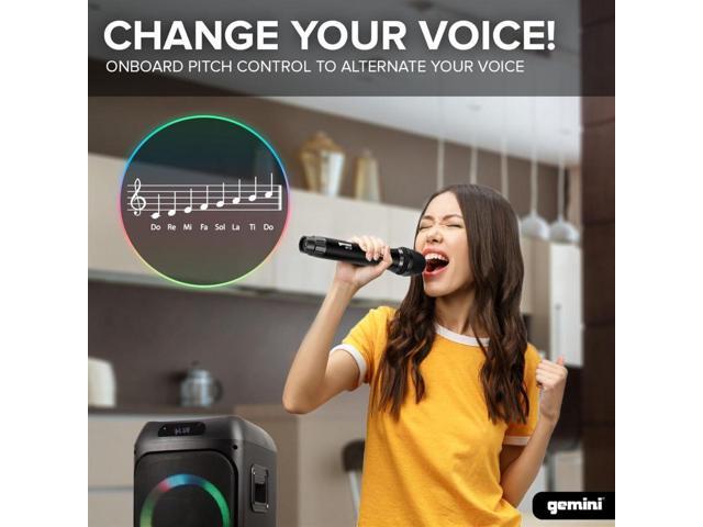 Gemini Sound GHK-2800-4800W Party Speaker Bundle with Polsen M-85 Professional Dynamic Handheld Microphone (Dark Gray) XLR to TRS Cable - image 5