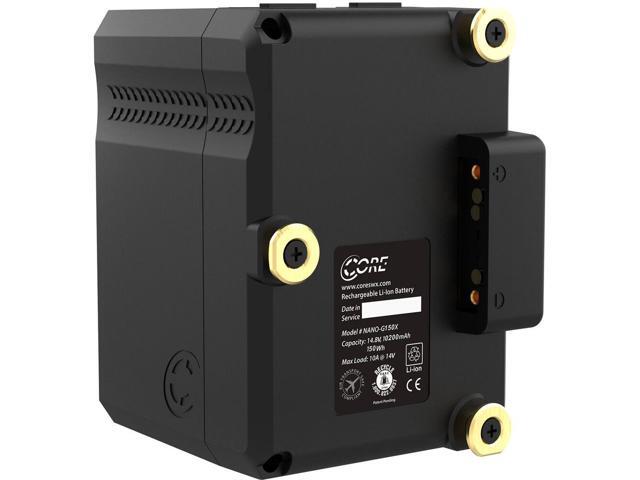Core SWX NANOX G150 Micro 150Wh Li-Ion Battery (Gold Mount) Bundle with Core SWX Compact Quad Micro Battery Fast Charger (Gold-Mount)