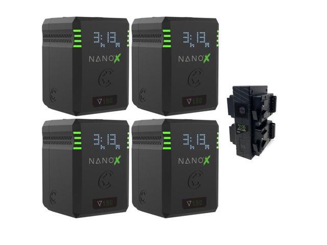 Core SWX NANOX V150 Micro 150Wh Li-Ion Battery (V-Mount) Bundle with Core SWX Compact Quad Micro Battery Fast Charger (V-Mount)
