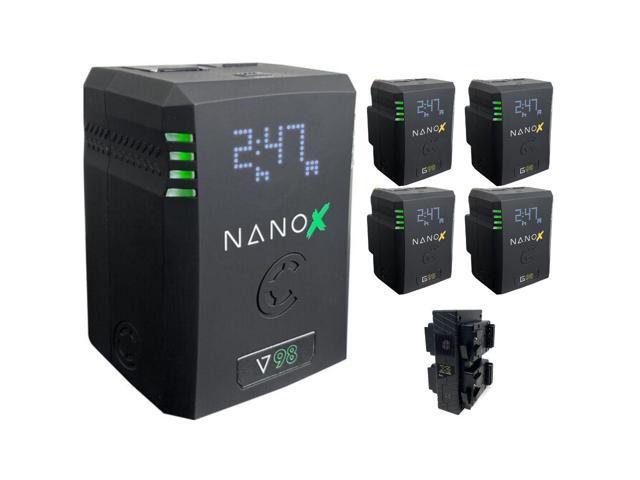 Core SWX NANOX V98 Micro 98Wh Li-Ion Battery (V-Mount) Bundle with Core SWX NANOX G98 Micro 98Wh Li-Ion Battery (Gold Mount), Core SWX Compact Quad...