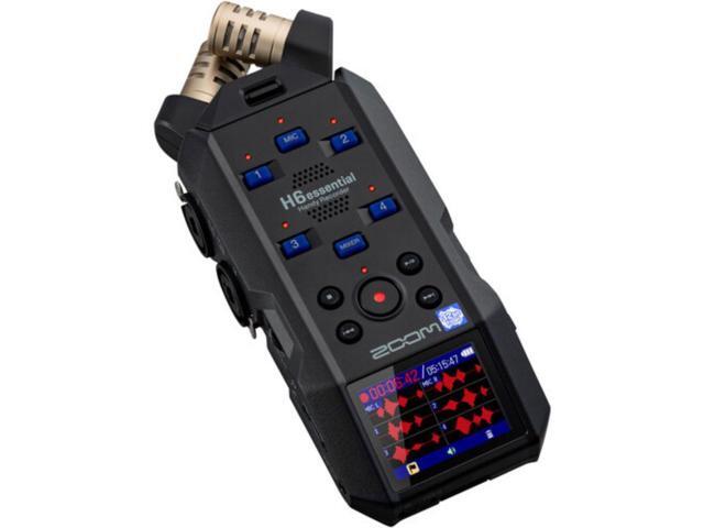 Zoom H6essential 6-Track 32-Bit Float Portable Audio Recorder, Accessibility, Stereo Microphones, 4 XLR/TRS Combo Inputs, USB Interface, for...