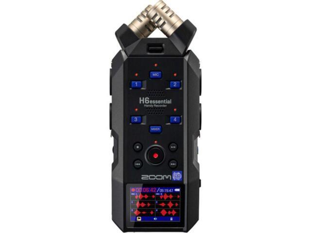 Zoom H6essential 6-Track 32-Bit Float Portable Audio Recorder, Accessibility, Stereo Microphones, 4 XLR/TRS Combo Inputs, USB Interface, for...