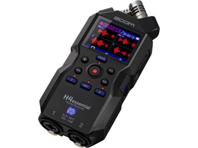Zoom H4essential 4-Track Handy Recorder with 32-Bit Float, Accessibility, Stereo Microphones, 2 XLR/TRS Combo Inputs, USB Interface, for Musicians,...
