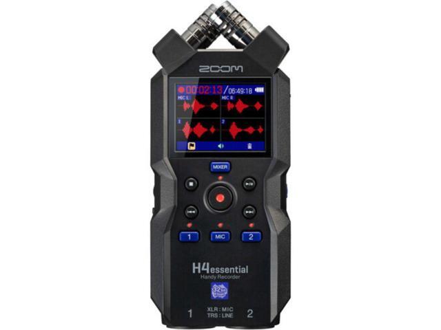 Zoom H4essential 4-Track Handy Recorder with 32-Bit Float, Accessibility, Stereo Microphones, 2 XLR/TRS Combo Inputs, USB Interface, for Musicians,...