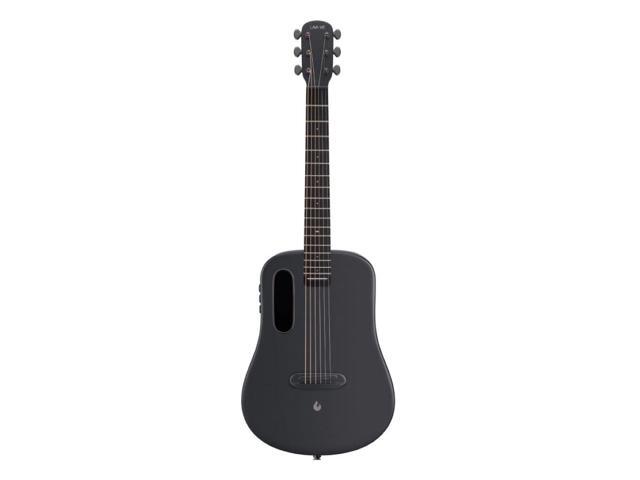 LAVA ME AIR Carbon 36' with Airflow BagSpace Black Bundle with Classic Celluloid Guitar Pick 351 Shape Medley 12-Pack, Rok-It Tripod Guitar Stand,...