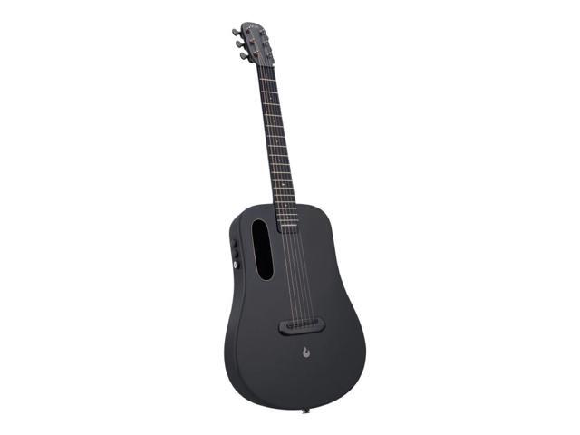 LAVA ME AIR Carbon 36' with Airflow BagSpace Black Bundle with Classic Celluloid Guitar Pick 351 Shape Medley 12-Pack, Rok-It Tripod Guitar Stand,...