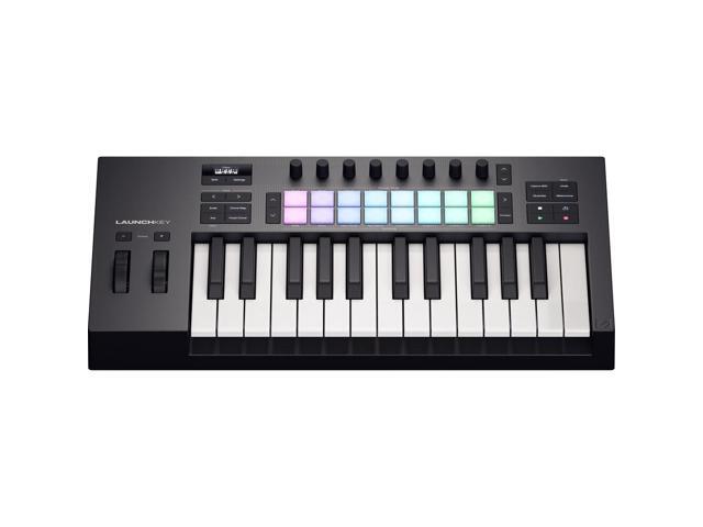 Novation Launchkey 25 MK4 USB MIDI Keyboard Controller (25 Keys) Bundle with HPC-A30 Closed-Back Studio Monitor Headphones, FP-P1L Universal...